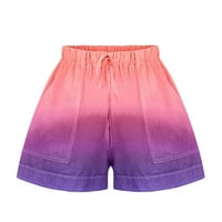 Lounge Hlače Žene udobne ljetne kratke kratke hlače izvlačenja elastičnih struka, casual pantalone Multicolor