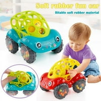 Mekani igrački automobili za mališane, meke gumene igračke gumene automobila, igračke za bebe 6-mjeseci