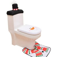 Veki Santa Seat WC SCANSESTOOL i poklopac set tkiva Poklopac Christmas Doc dekor Slatki božićni ukras