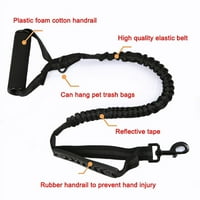 Vučni konop elastični bungee pas povodac vodeći teška ergonomska podstavljena ručka reflektirajuća ljubimca