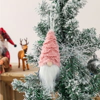 Privjesci za božićne drvve Švedski Gnome Cartoon bezsečni patuljak lutka plišani ukras sezonski ukrasi