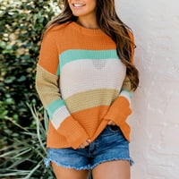 Ženski džemper Modni ženski patchwork dugih rukava ležerni džemper bluza
