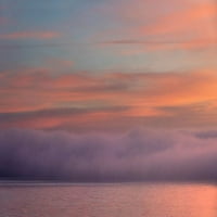Washington State-Seabeck Panoramski izlazak sunca nad maglovitim kapuljačom Kanal Jaynes Galerija