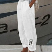 Dugačke hlače Moda Žene Ljetne casual labavo pamučne pamučne pantalone