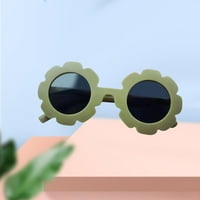 Cvjetne naočale okrugle disko retro cvijeće sunčane naočale za djecu za bebe Travel Brown