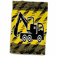 3drose građevinski kopač kamion u crno-žutoj ručniku, prema