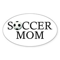 Cafepress - Soccer Mama Oval naljepnica - naljepnica