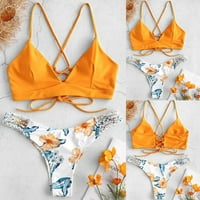 Čišćenje kupaćih kostimica za babysule Wwomen's Bikini Clot cvijet dva kušanja za kupaće kostimu