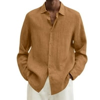 MAN bluza Ljetna moda zgodna muško pamuk pune boje casual plus veličine labavi majica, okreću košulju