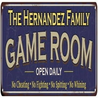 The Hernandez Family Blue Game Metal Sign 106180037929