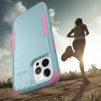 iPhone Pro Case [Teal + Pink] Otporni na udarci za zaštitu od teškog kvaliteta za zaštitu telefona Tvrdi