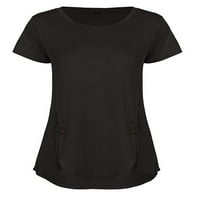 Avamo Žene Ležerne tuničke kratkih rukava TOP Ljeto T majica Majica sa pulover bluza s bočnim bluzom