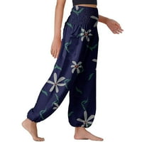 Gyouwnll ženske udobne boho hlače labave joge hlače hipi pidžama lounge boho pidžama hlače