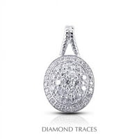Dijamantni tragovi 1. Carat Ukupno prirodni dijamanti 18k bijeli zlatni ured Podešavanje ovalnog oblika