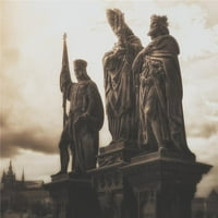 Kipove uz Karl Bridge - Prag Češka Poster Print - in. - Veliki