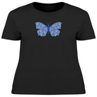 Ručno izvučeno ukrašeno leptir majica žena -image by shutterstock, ženska x-velika