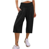 JMntiy ženske hlače sa širokim nogama visokih struka pravne hlače casual pantalone za žene hlače