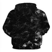 Blueeek Muška modna casual 3D digitalni ispis Sportski pulover s dugim rukavima okrugla izrez