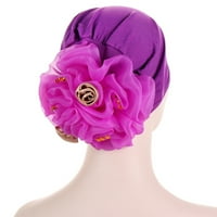KOAIEZNE WOMENS Solid Cvijeće Glava kapa za šešir za šešir Turban Cap Slouchy Heagewear