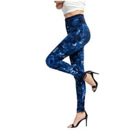 Patlollav Clearence ženske hlače imitacija traper gamaše ženske super elastične dame tanke pantalone