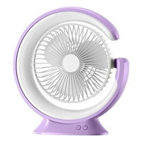 Ventilator desktopa sa osvetljenjem modne i praktične zvuke 3-stepeni ventilatora noćnog svetla, mini