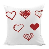 Jeashchat Valentinovo za Valentinovo jastuk za ispisu jastuk za kauč na kauč na kauču za uređenje doma