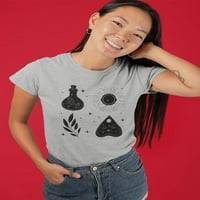 Tamne čarobne predmete u obliku majice u obliku ženskih žena -image by shutterstock, ženska x-velika