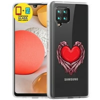 Razgovor o tankom slučaju kompatibilan za Samsung Galaxy A 5G, zaštitni ekran stakla ukljn, srčani krila