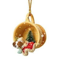 Smiješno slatko ukrašavanje božićnog drvca lagani akrilni božićni ukrasi