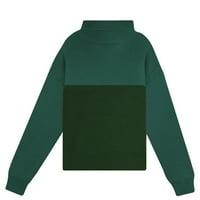 Riforla Women zimske modne boje Kontrast Duks visokih vrata Veliki pulover Duks za žene Green M