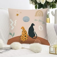 Betterz geometrijski listovni cvjetovi mačke dizajna jastuka za obloge jastuka Case kućni kauč kauč