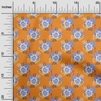 Onuone pamuk fle Fled Orange tkanina azijski retro cvjetni šivaći materijal za ispis tkanina sa dvorištem