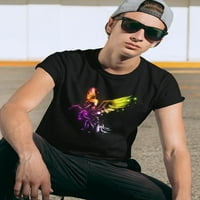 Neon Fire Pegasus majica Muškarci -Mage by Shutterstock, muško 3x-velika
