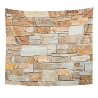 Kameni zid prirodno kamenje u različitim veličinama rustikalne nijanse furnira smeđa zidna umjetnost visi tapise za tapiserija za dnevnu sobu spavaća soba spavaonica
