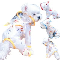 Meidiya Pet Dog Raincoat Clear Pet Vodootporna odjeća s kapuljačom s kapuljačom slatka štenad kiša poncho