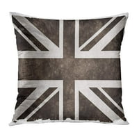 Siva Jack crno-bijela iz Velike Britanije na vintage sindikatu sivoj grungy stari jastuk od jastučnice