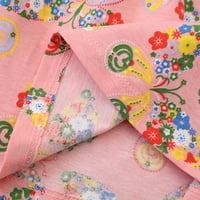 Daxin Kids Girls Haljine Summer kratkih rukava Cvjetna i leptir tiskana mekane casual haljine za djecu