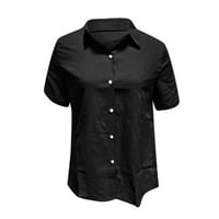 Mveomtd ženska bluza Basic Top bluza košulja crne boje