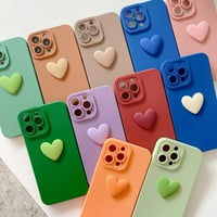 3D Ljubav Heart soft futrola za telefon za iPhone 13PRO 13PROMA SHOFTOFOFON TELEFON ZAŠTITNI POKLOPAC