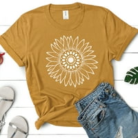 Radyan Sunflower - Suncokretov košulja, Floralna majica, Ženska jedra