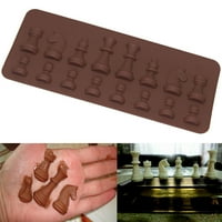 Mnjin silikonski šećer međunarodni čokoladni šahov 3D zanatske torte alati za torte kalup smeđi