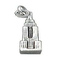 Sterling Silver 18 BO lanac 3D Empire State Building Privjesak ogrlica