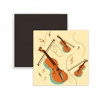 Muzički instrumenti za violinu Uzorak Square Cracrs Frižider Magnet održava memento