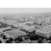 Posteranzi Sal SAD Washington DC Pogled iz Washingtonskog spomenika Prikazuje se ustav Avenue Pster