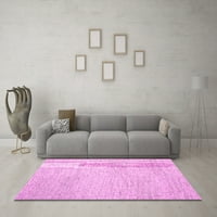 Ahgly Company Zatvoreni kvadrat Sažetak ružičaste suvremene prostirke savremene površine, 3 'kvadrat