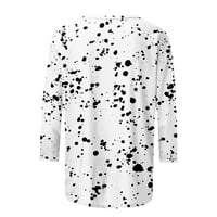 Ženska rukava Crewneck Cute košulje Ležerne prilike Trendy Bluuses Tri guarter dužina majica Ljetni
