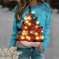 Ženska božićna dukserica Ležerni labav pulover