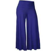 Niuer Ladies harem hlače Čvrsta boja Loungeweby Elastična struka dna labave pantalone široke noge Activeweb