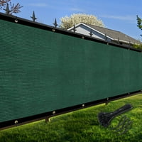 ArtPuch Zaslon za zaštitu ograde FT tamnozelene prilagođene mrežnim pločama za dvorište, balkon, popločani dio dvorišta, gradilišta sa zip kravate