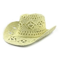 Žene Ručno izrađene kaubojske kaubojske kaubojske široke podloge Ljetna plaža Sunčani šešir Podesiv,